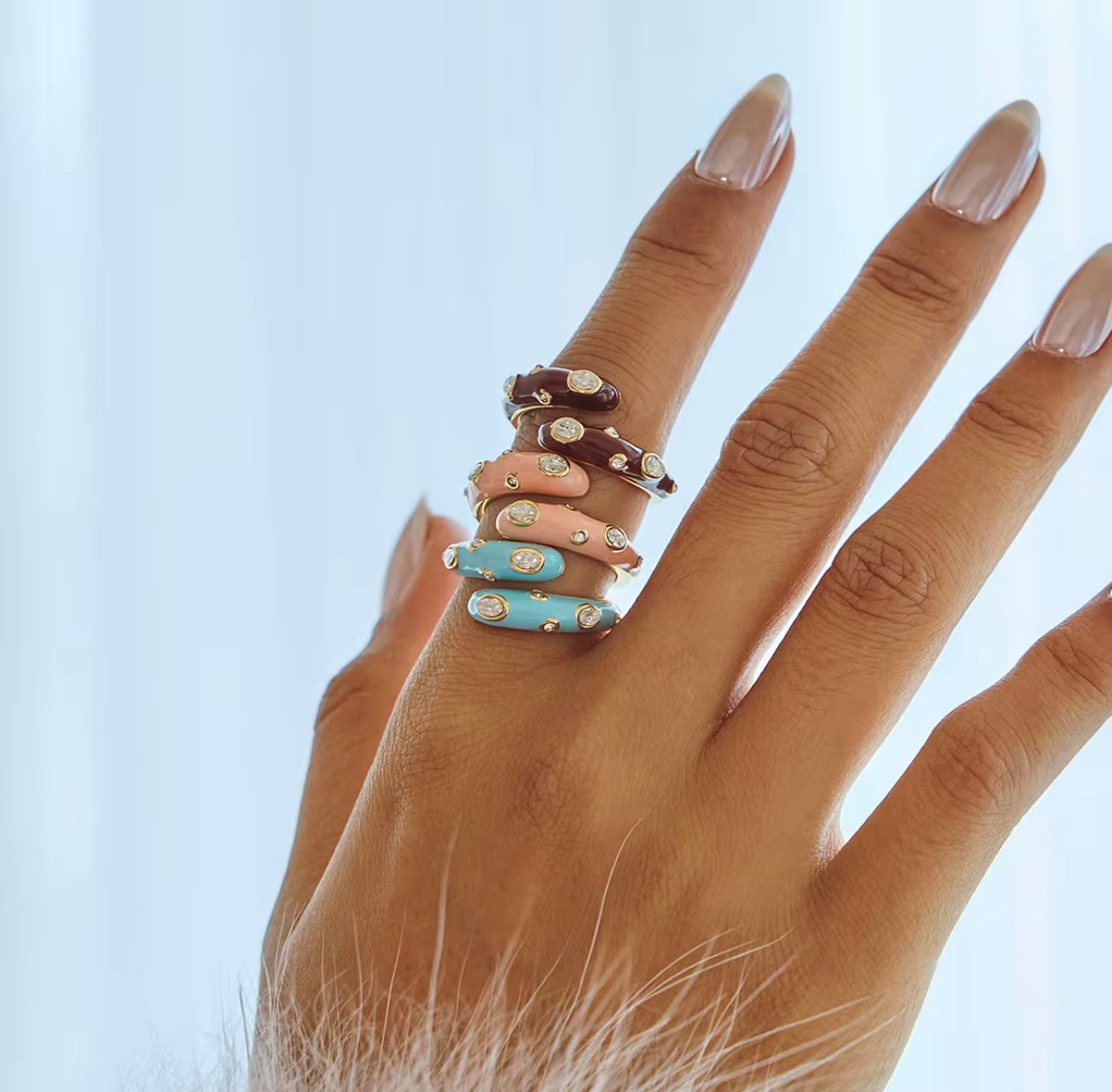Aurora Band Ring - 18k Gold plated