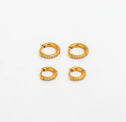 Piercing Huggies - 18k gold plated