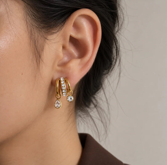 Amara Drop Earring - 18k Gold Plated