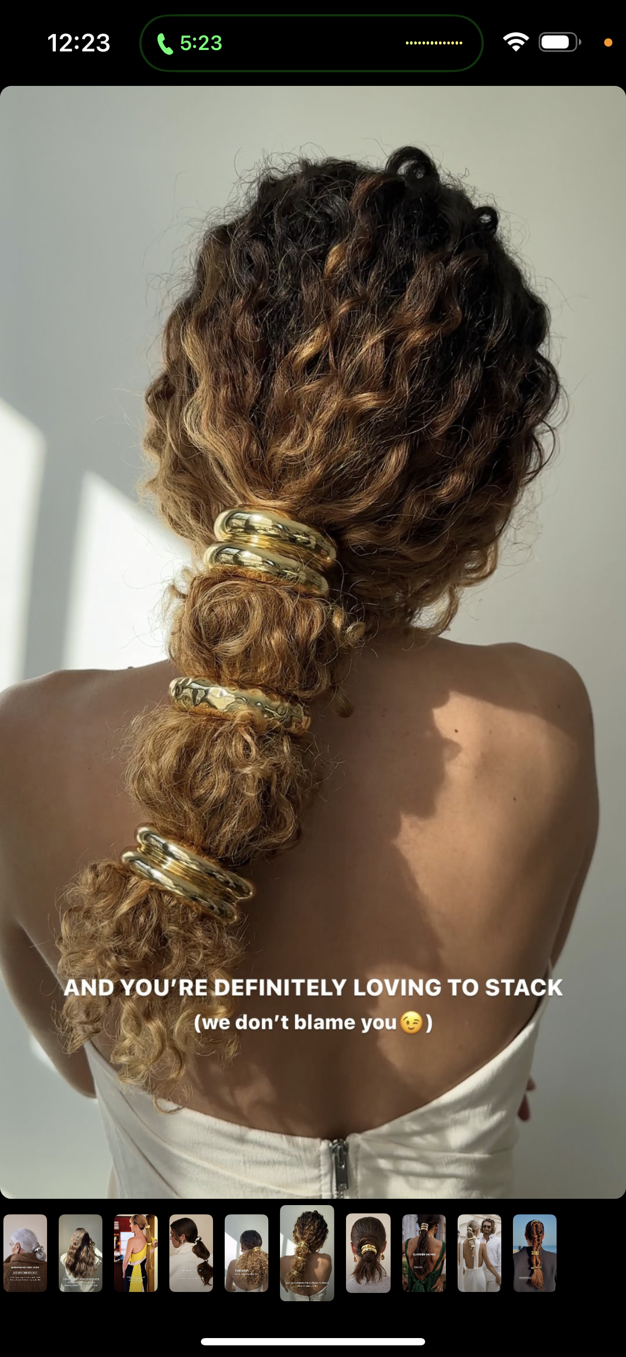 June Double Pony Cuff