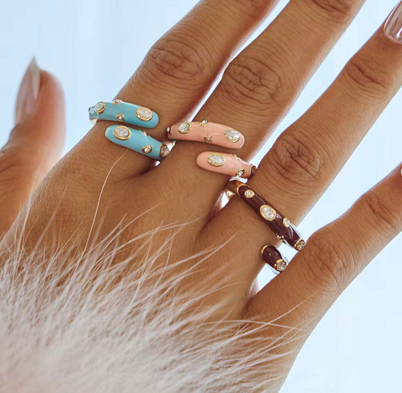Aurora Band Ring - 18k Gold plated