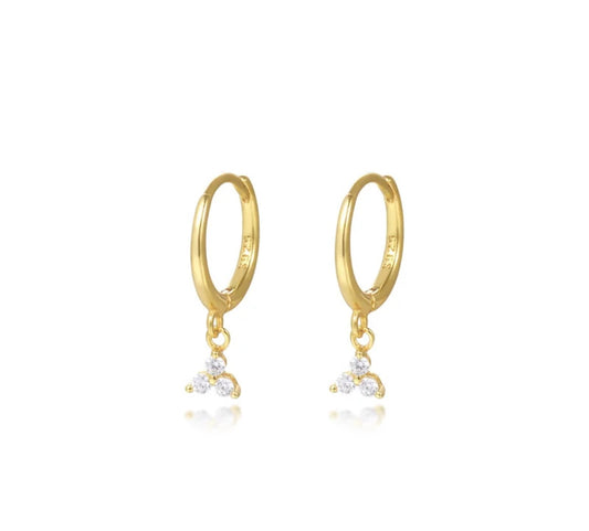 Vega Dainty Huggie - 92.5 sterling silver 18k Gold Plated