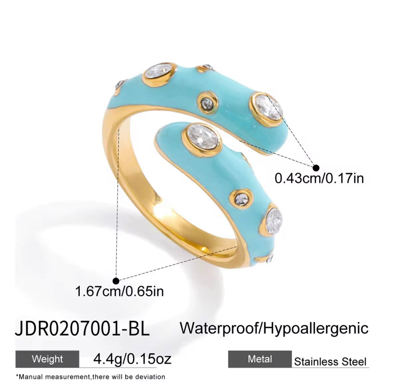 Aurora Band Ring - 18k Gold plated