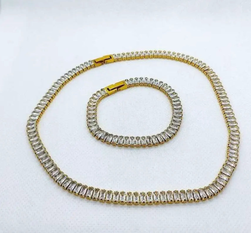 Baguette Gem Necklace