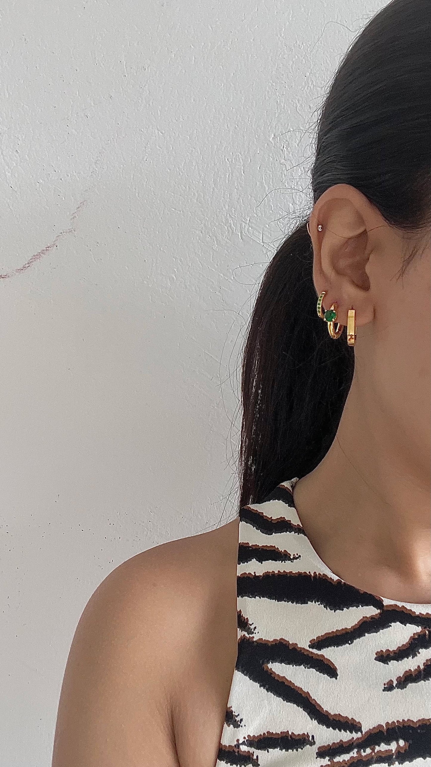 3pc Astra Huggies - Stainless steel 18k gold plated