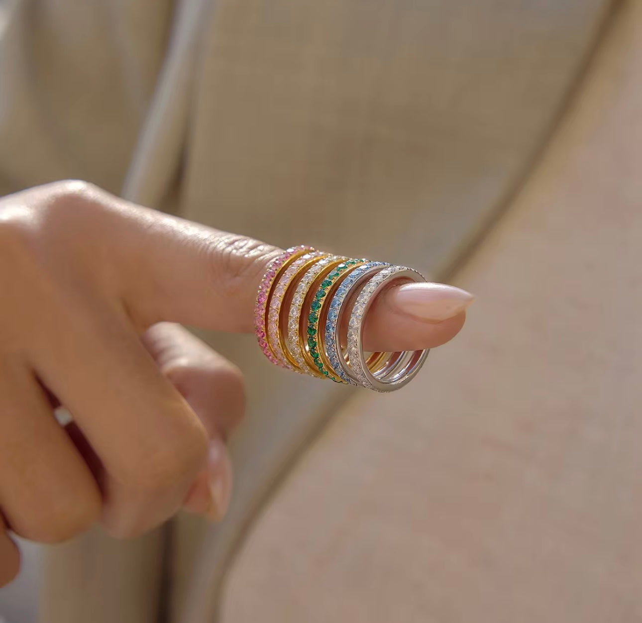 Spring Ring - 18k gold plated