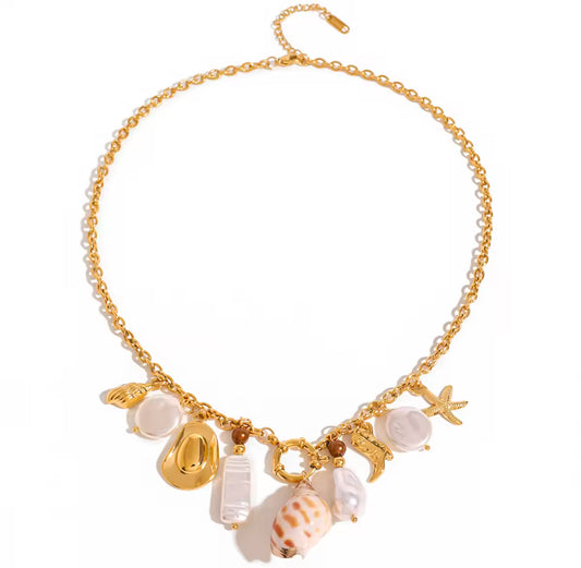 Sea Shell Charm Necklace
