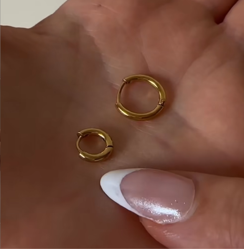 Piercing Huggies - 18k gold plated