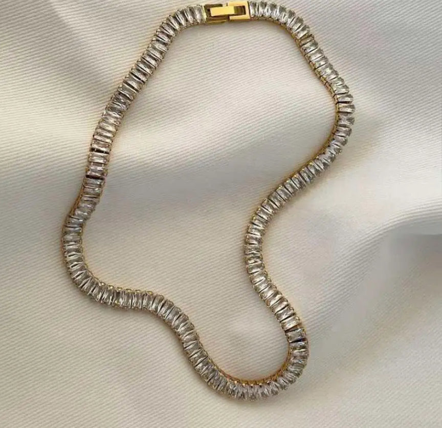 Baguette Gem Necklace