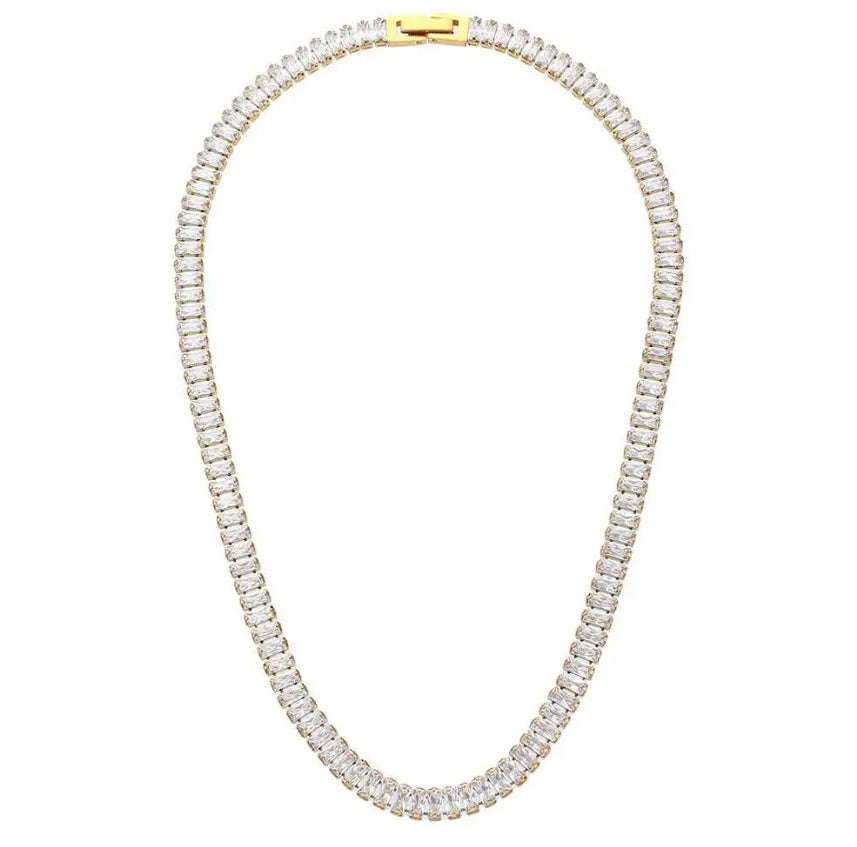 Baguette Gem Necklace