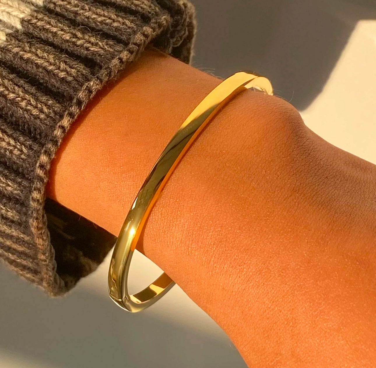 Minimal Bangle - 18k Gold Plated