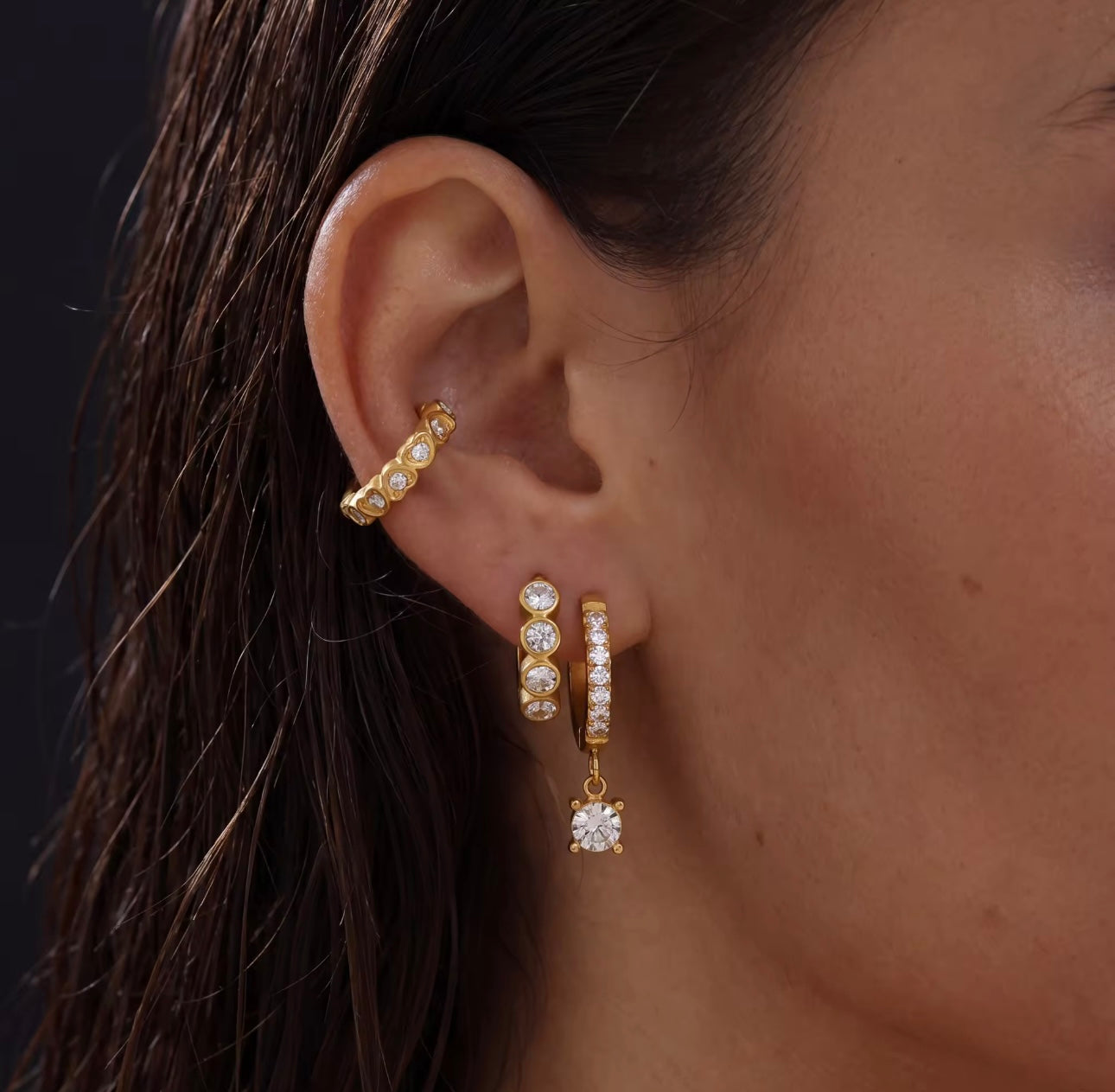 Evy set of 3 - 18k gold plated