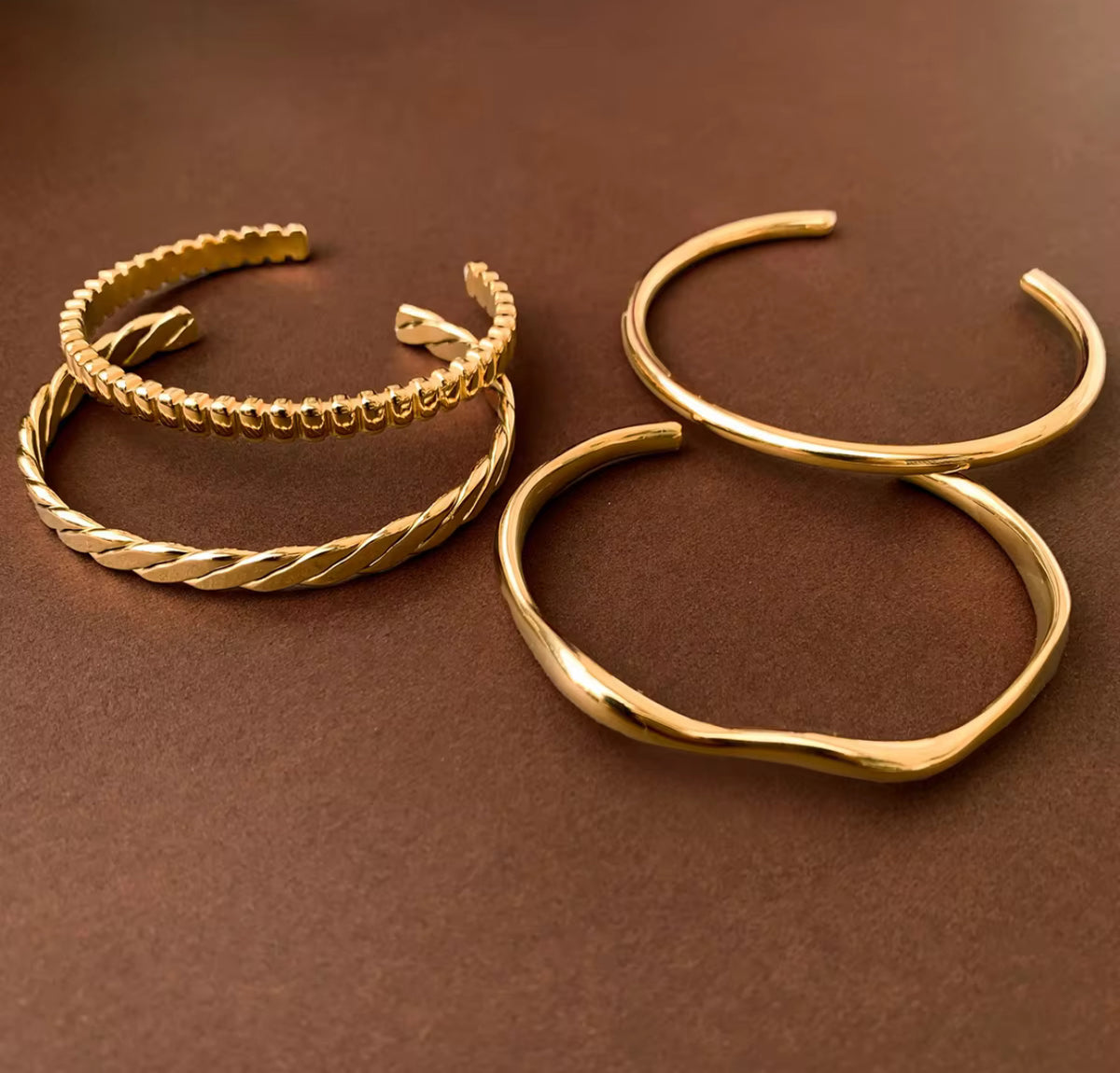 Golden Hour stack - 18k gold plated
