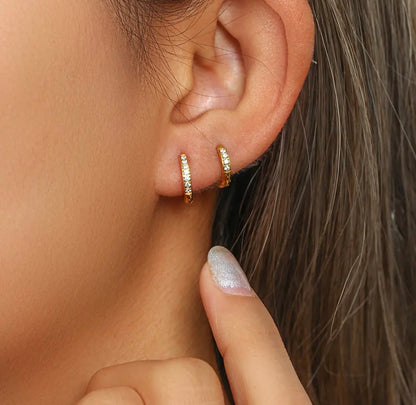 Piercing Huggies - 18k gold plated