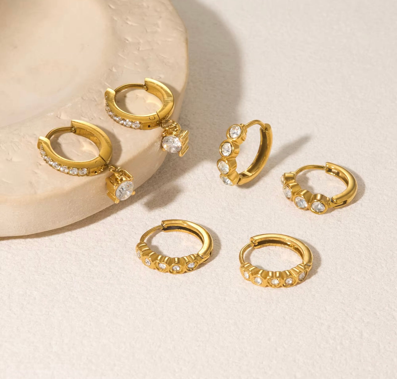 Evy set of 3 - 18k gold plated