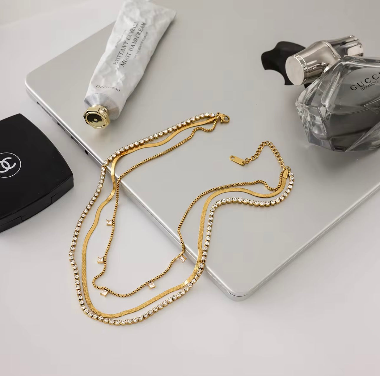 Trinity Layered Necklace - 18k Gold Plated