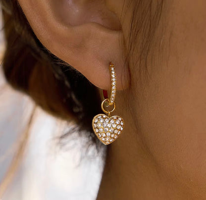 Hearty Hoop - 18k gold plated