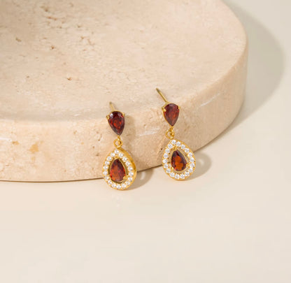 Ruby Crystal - 18k Gold Plated