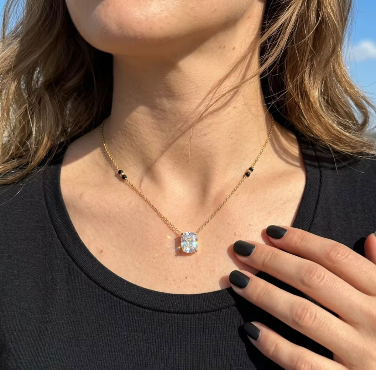 Solitaire Mangalsutra - 18k Gold Plated