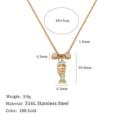 Aqua Muse - 18k gold plated