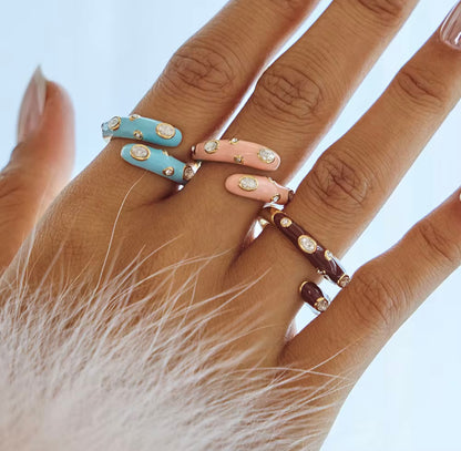 Aurora Band Ring - 18k Gold plated