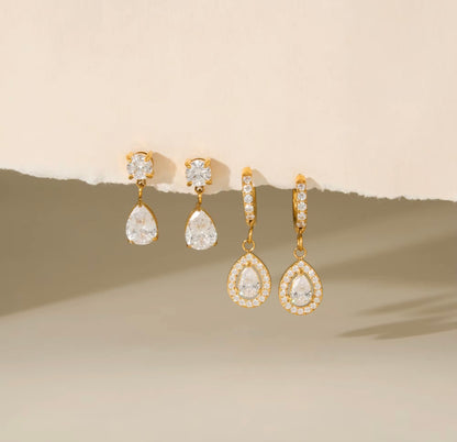 Crystal Ear Combo - 18k Gold plated