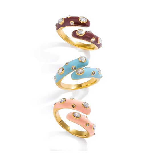 Aurora Band Ring - 18k Gold plated