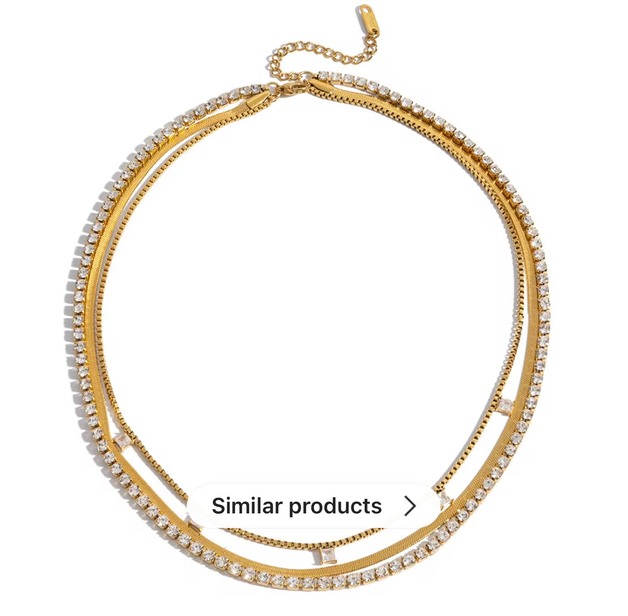Trinity Layered Necklace - 18k Gold Plated