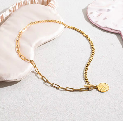 Coin Statement Necklace - 18k Gold Plated