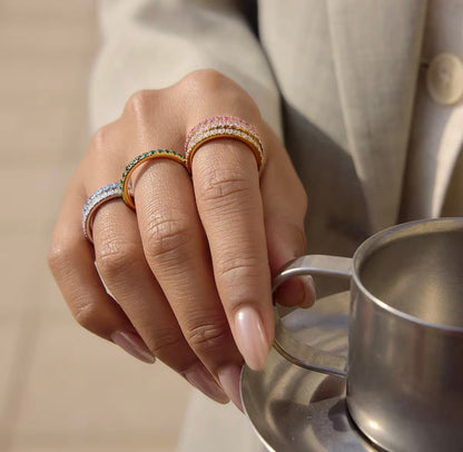 Spring Ring - 18k gold plated