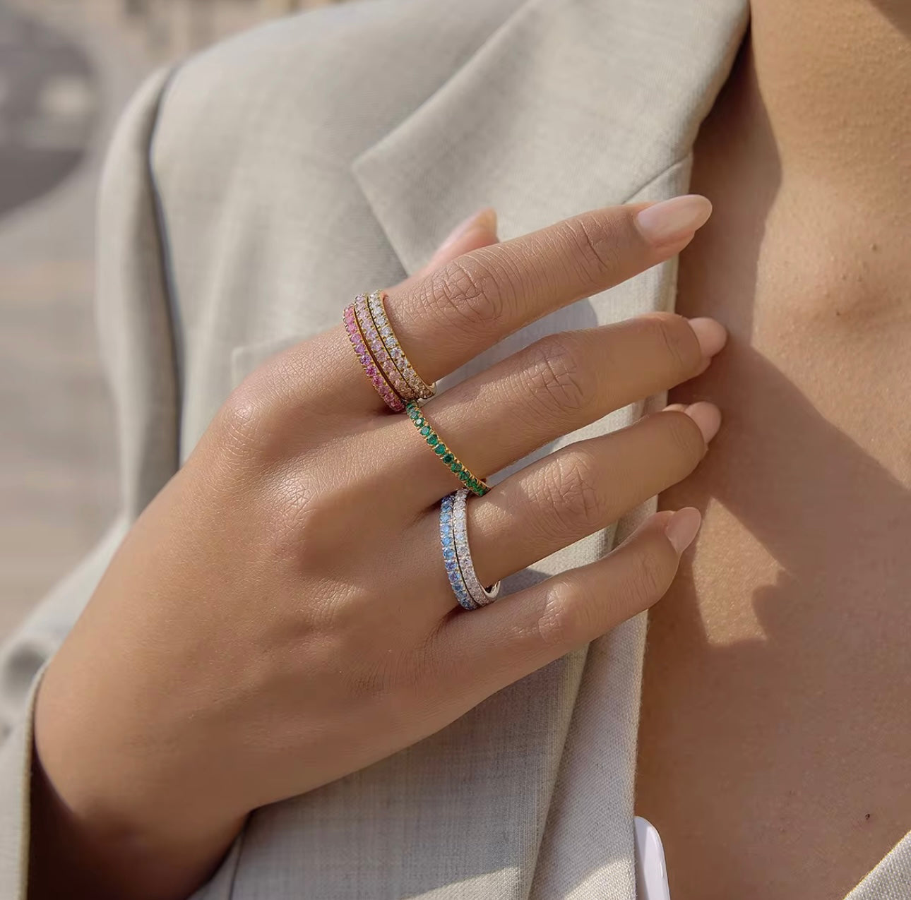Spring Ring - 18k gold plated