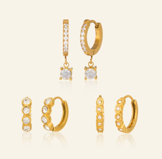Evy set of 3 - 18k gold plated