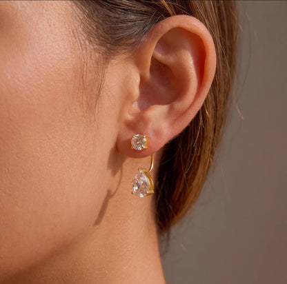 Nush Duo Studs - 18k Gold Plated