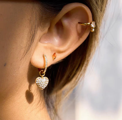 Hearty Hoop - 18k gold plated