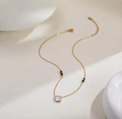 Solitaire Mangalsutra - 18k Gold Plated