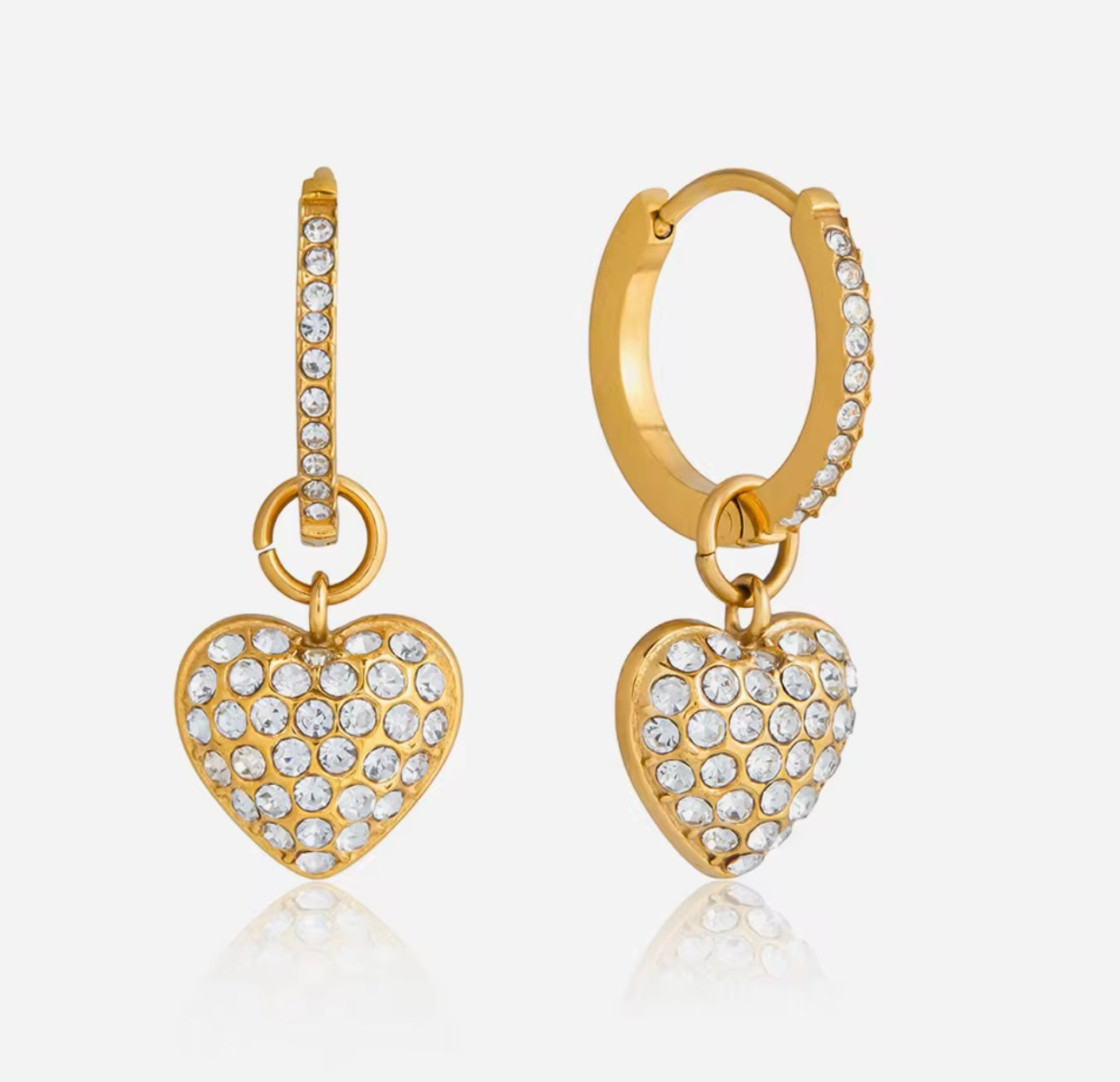 Hearty Hoop - 18k gold plated