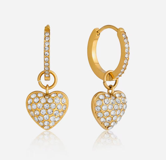 Hearty Hoop - 18k gold plated