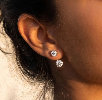 Nush Duo Studs - 18k Gold Plated