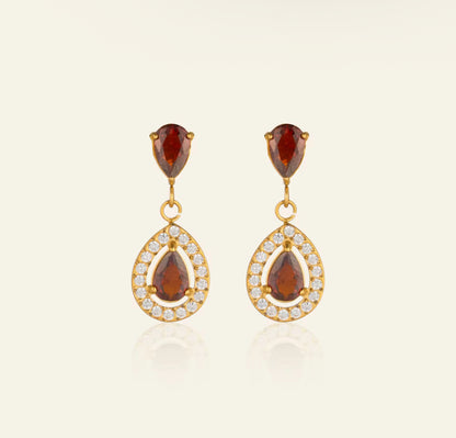 Ruby Crystal - 18k Gold Plated