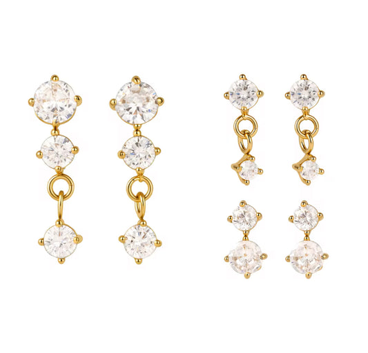 Iris Set of 3 - 18k Gold plated