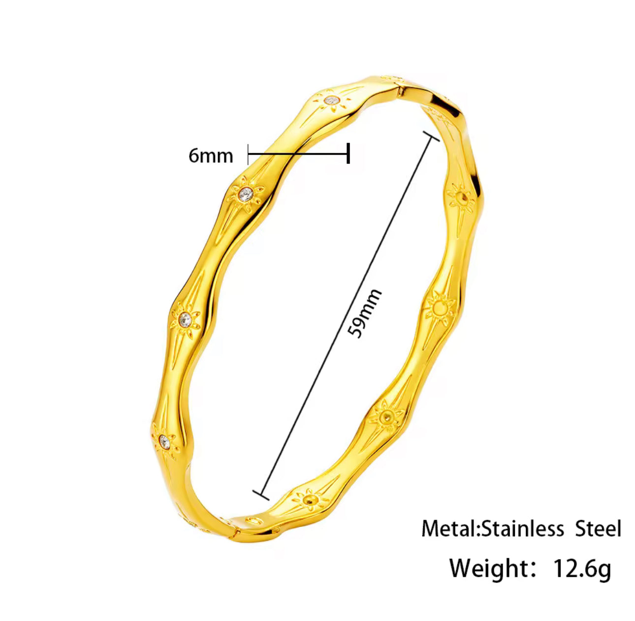 Dune Bangle - 18k Gold Plated