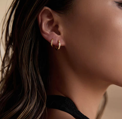 Piercing Huggies - 18k gold plated