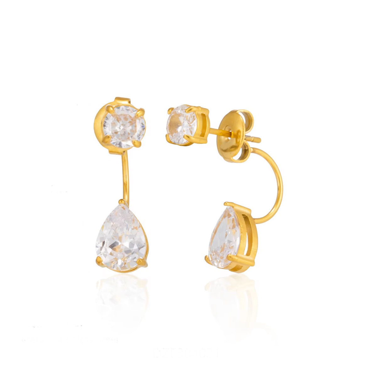 Nush Duo Studs - 18k Gold Plated