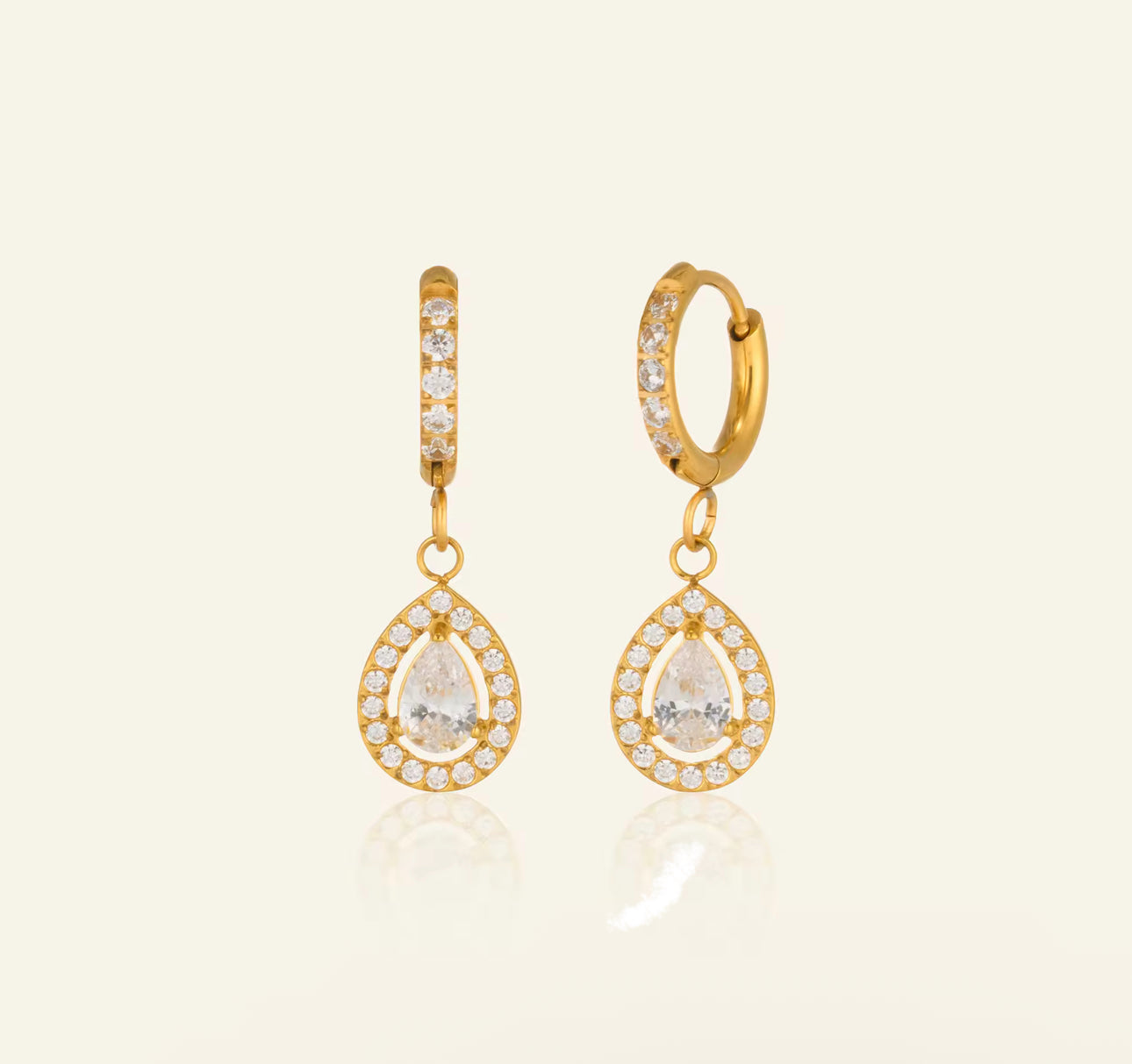 Crystal Ear Combo - 18k Gold plated