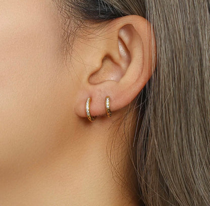 Piercing Huggies - 18k gold plated