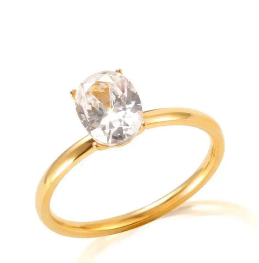 Oval Solitaire Ring