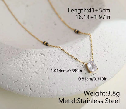 Solitaire Mangalsutra - 18k Gold Plated