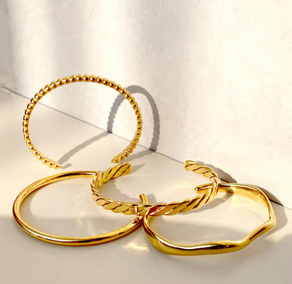 Golden Hour stack - 18k gold plated