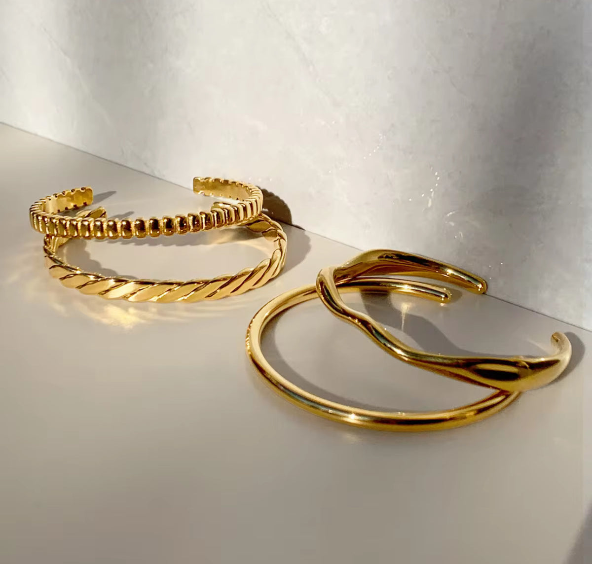 Golden Hour stack - 18k gold plated
