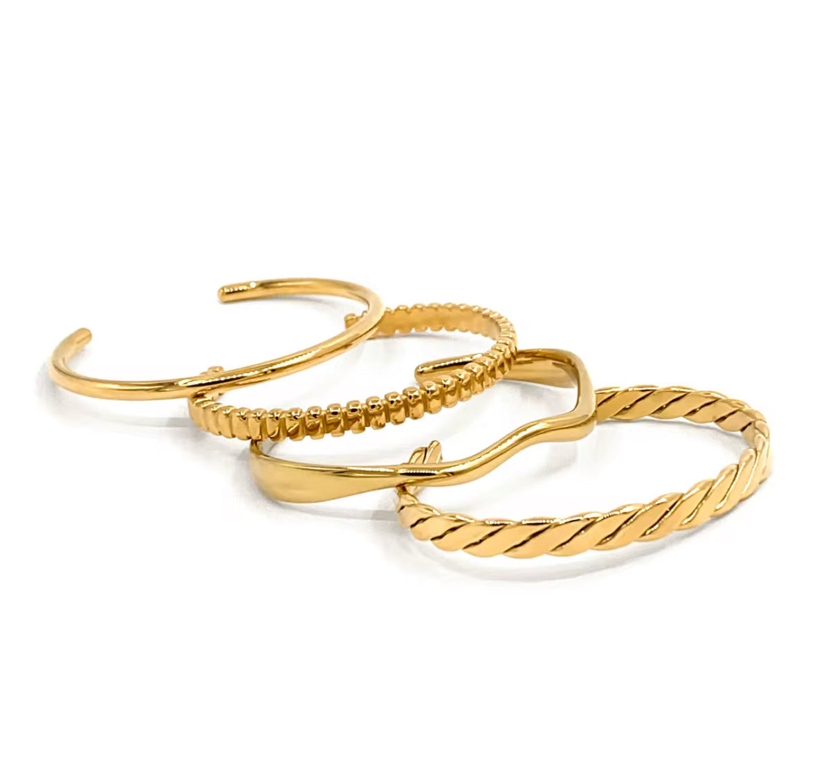 Golden Hour stack - 18k gold plated